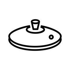 Fototapeta premium Vector black line icon for Lid