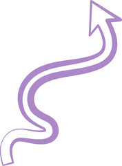 Arrow fun colorful line doodle for children or party celebration design icon with various directions