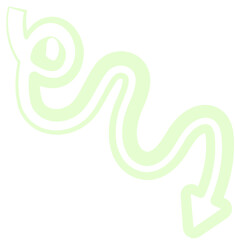 Arrow fun colorful line doodle for children or party celebration design icon with various directions