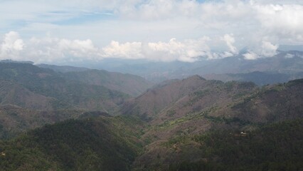 Fototapeta premium DRONE PHOTOGRAPHY OF THE VILLAGE OF SAN JOSE DEL PACIFICO IN OAXACA, MEXICO