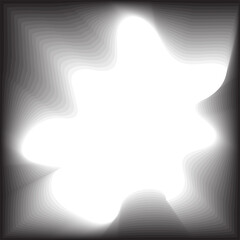 Square shape flowing transparent liquid line, frame, brand, symbol, logo