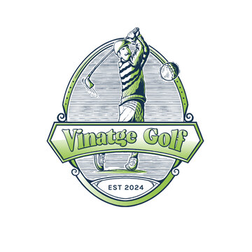 vintage golf logo
