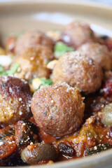 closeup of Turkey Meatballs on a plate 