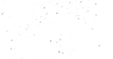 Snowflake Ballet: Exquisite 3D Illustration of Descending Festive Snowflakes in Motion