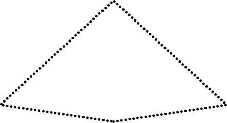 Dotted outline for triangle. Elements for design