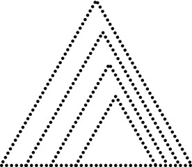 Dotted outline for triangle. Elements for design