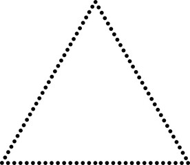 Obraz premium Dotted outline for triangle. Elements for design