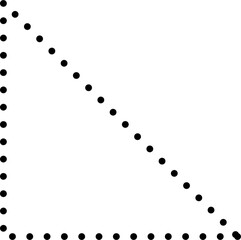 Dotted outline for triangle. Elements for design