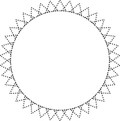 Dotted outline for triangle. Elements for design