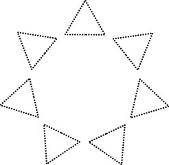 Dotted outline for triangle. Elements for design