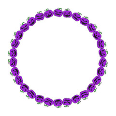 Hand drawn halloween frame template design