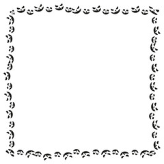 Hand drawn halloween frame template design