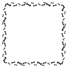 Obraz premium Hand drawn halloween frame template design