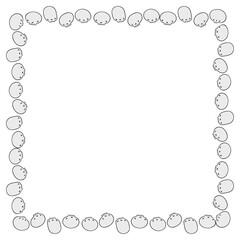 Hand drawn halloween frame template design