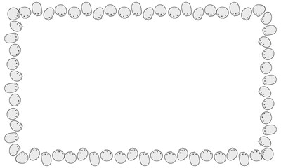 Hand drawn halloween frame template design