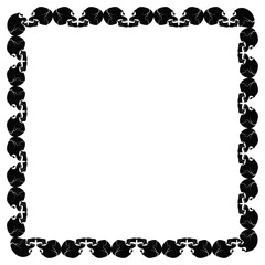 Hand drawn halloween frame template design