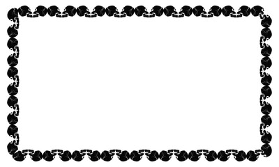 Hand drawn halloween frame template design