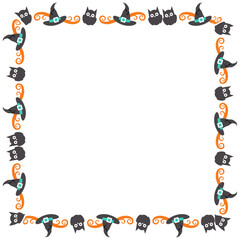 Hand drawn halloween frame template design