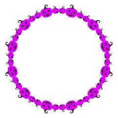 Hand drawn halloween frame template design