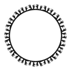 Hand drawn halloween frame template design