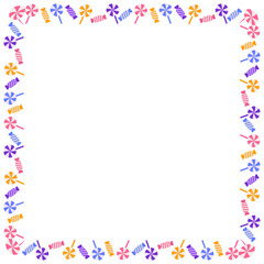 Obraz premium Hand drawn halloween frame template design
