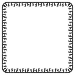 Hand drawn halloween frame template design