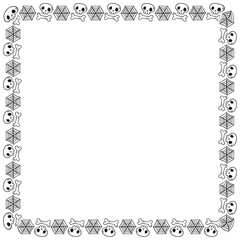 Hand drawn halloween frame template design