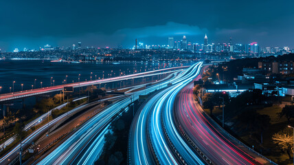 Obraz premium traffic at night