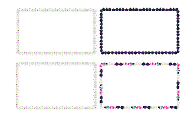 Hand drawn halloween frame template design collection