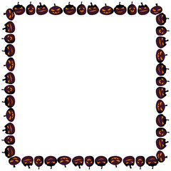 Hand drawn halloween frame template design