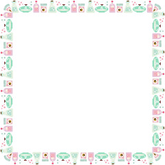 Hand drawn halloween frame template design