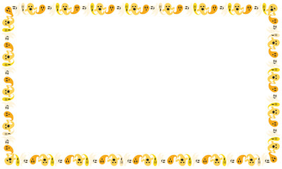 Hand drawn halloween frame template design