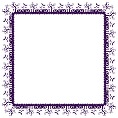 Hand drawn halloween frame template design