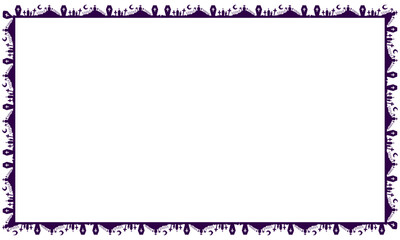 Hand drawn halloween frame template design
