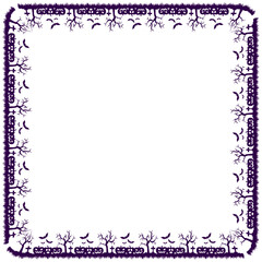 Hand drawn halloween frame template design