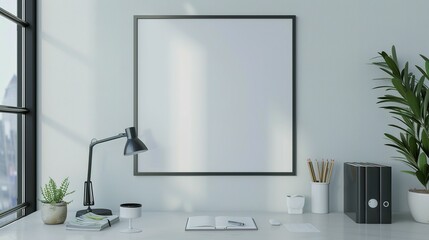 Frame Mockup for Home Office Wall: ISO A Paper Size Poster