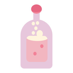 Chemistry flask scientific lab concept illustration on white background