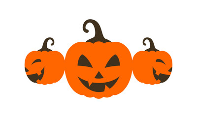 Hand drawn pumpkin collection for halloween celebration on white