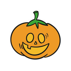 Hand drawn pumpkin illustration for halloween celebration