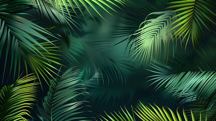Obraz premium tropical leaf background with copy space