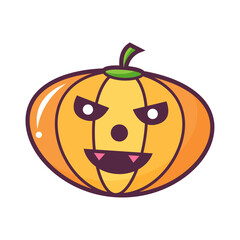 Hand drawn pumpkin illustration on a white