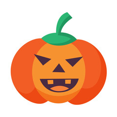 Hand drawn pumpkin on white background
