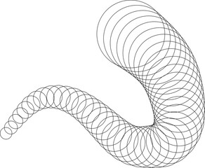 Circle line curve flowing dynamic pattern. Futuristic technology concept