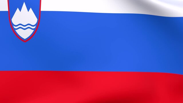 Waving flag of Slovenia Animation 3D render Method