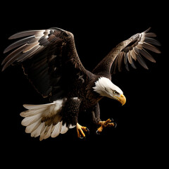 Obraz premium Majestic eagle swooping down with sharp talons