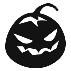 Scary Face Halloween Pumpkin Illustration