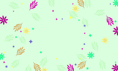 Hand drawn spring background with empty space