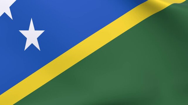 Waving flag of Solomon Islands Animation 3D render Method