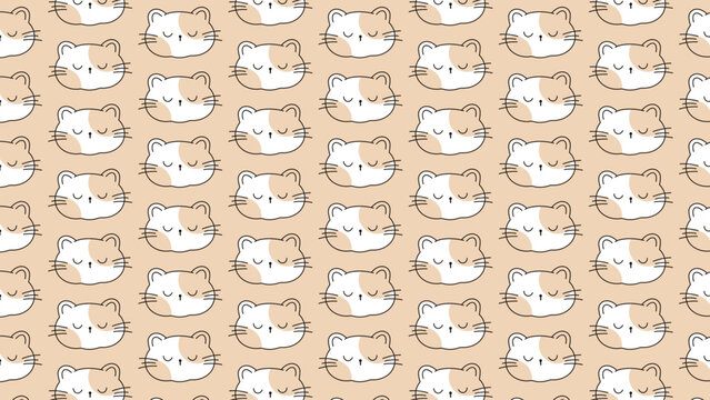 cute cat pattern can be used as background