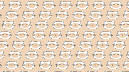 cute cat pattern can be used as background